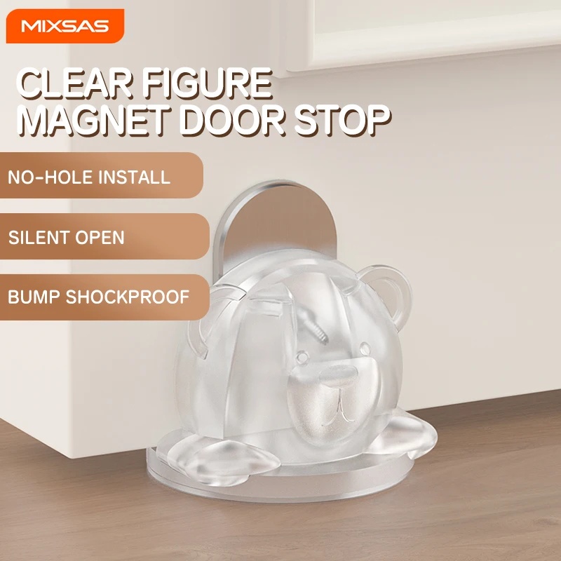 MIXSAS Magnetic Door Stopper Punch Free Anti-collision Silicone Bear Door Holder Sticker Hidden&Punching 2In1 Floor Door Stop
MIXSAS Magnetic Door Stopper Punch Free Anti-collision Silicone Bear Door Holder Sticker Hidden&Punching 2In1 Floor Door Stop