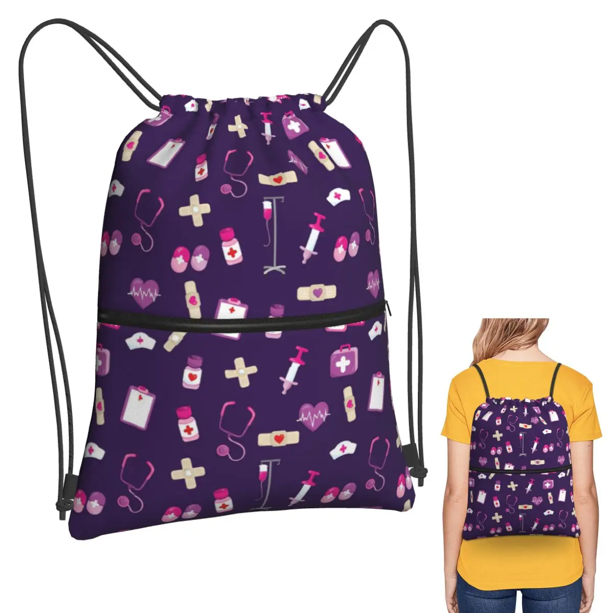 Hospital Medical Pattern Gift For Nursing Nurse Backpacks Portable Drawstring Bundle Pocket Shoes Bag Book Bags for Man Woman
Hospital Medical Pattern Gift For Nursing Nurse Backpacks Portable Drawstring Bundle Pocket Shoes Bag Book Bags for Man Woman