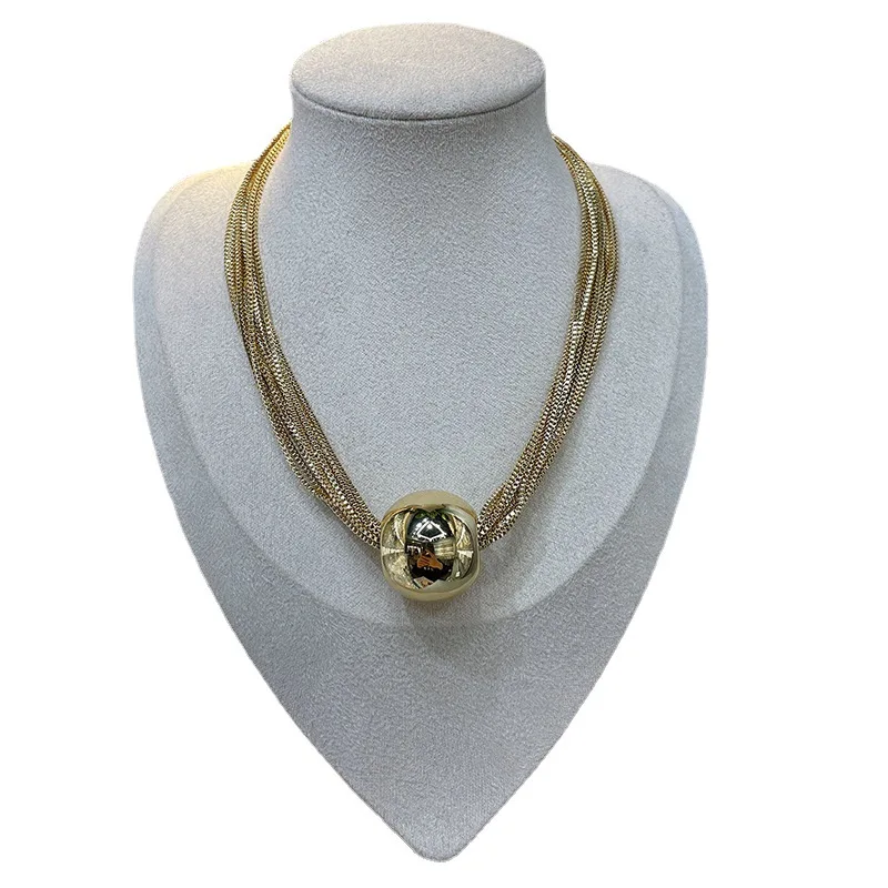 Geometric Ball Pendant Necklace, Multi-Layer Punk Choker Chain, Bold Style Gift for Her, Birthday Anniversary Jewelry
Geometric Ball Pendant Necklace, Multi-Layer Punk Choker Chain, Bold Style Gift for Her, Birthday Anniversary Jewelry