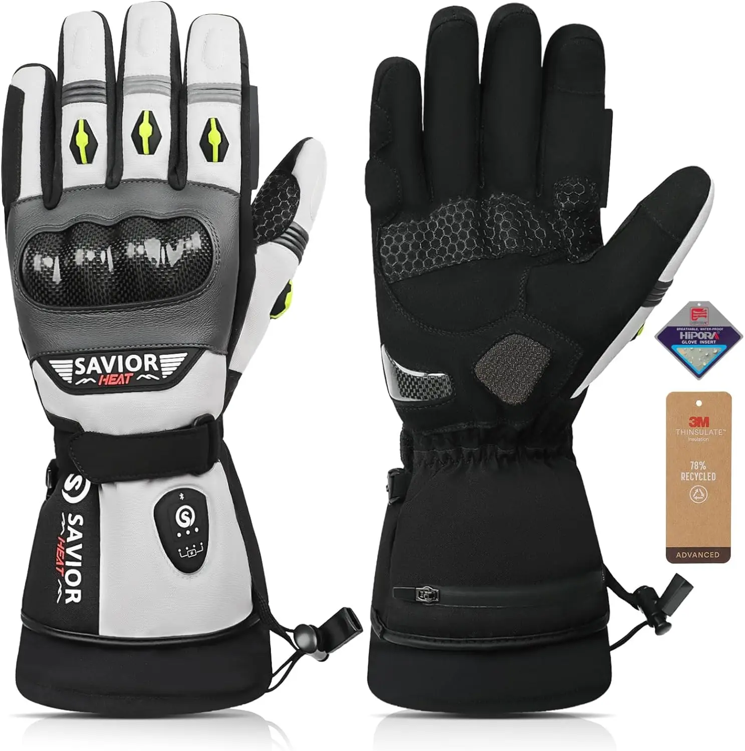 Heated Motorcycle Gloves for Men Women, 3000mAh Battery 11H Heat, Waterproof Windproof Touchscreen Winter Gloves with Knuckle Guard & Anti-Slip Grip for Riding Snowmobile
Heated Motorcycle Gloves for Men Women, 3000mAh Battery 11H Heat, Waterproof Windproof Touchscreen Winter Gloves with Knuckle Guard & Anti-Slip Grip for Riding Snowmobile
