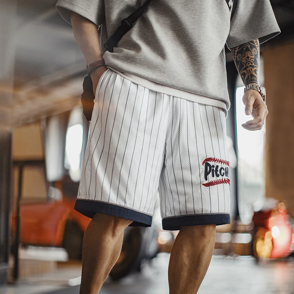 Maden Casual Breathable Mesh Basketball Shorts Men Summer Train Loose Embroidered Baseball Shorts Patchwork Elastic Waist Bottom
Maden Casual Breathable Mesh Basketball Shorts Men Summer Train Loose Embroidered Baseball Shorts Patchwork Elastic Waist Bottom