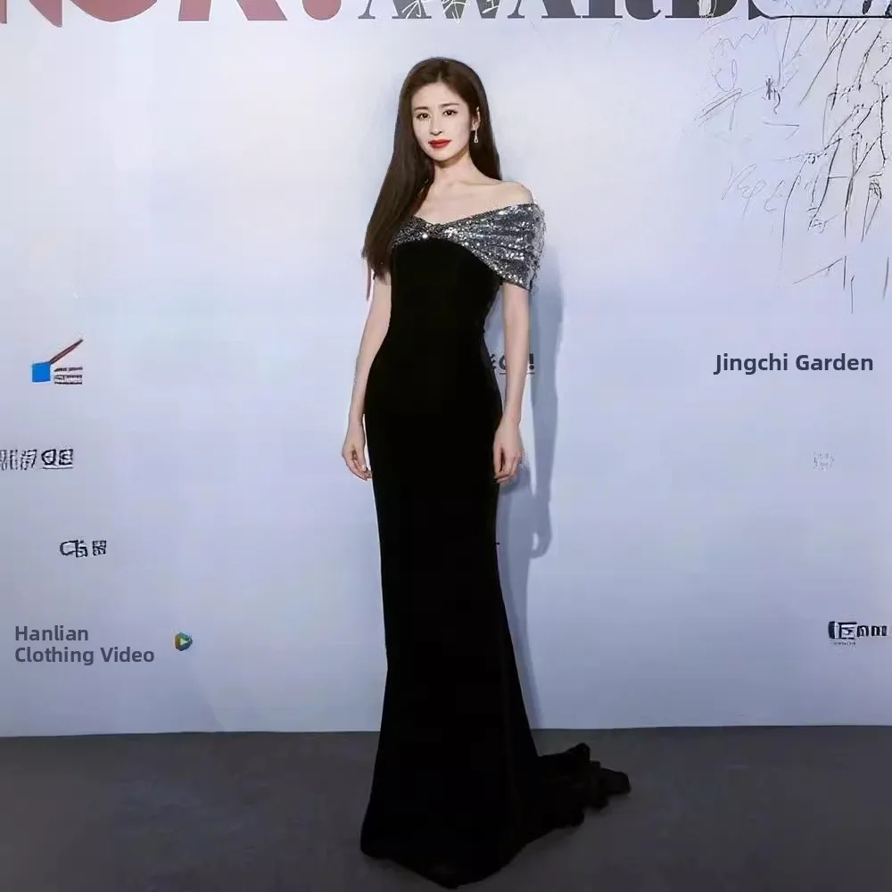 Bla Evening Gown One oulder Ceremony aduation Adult Ceremony Host Ele High-End Feeling New 2025 Sle Women's Dr
Bla Evening Gown One oulder Ceremony aduation Adult Ceremony Host Ele High-End Feeling New 2025 Sle Women's Dr