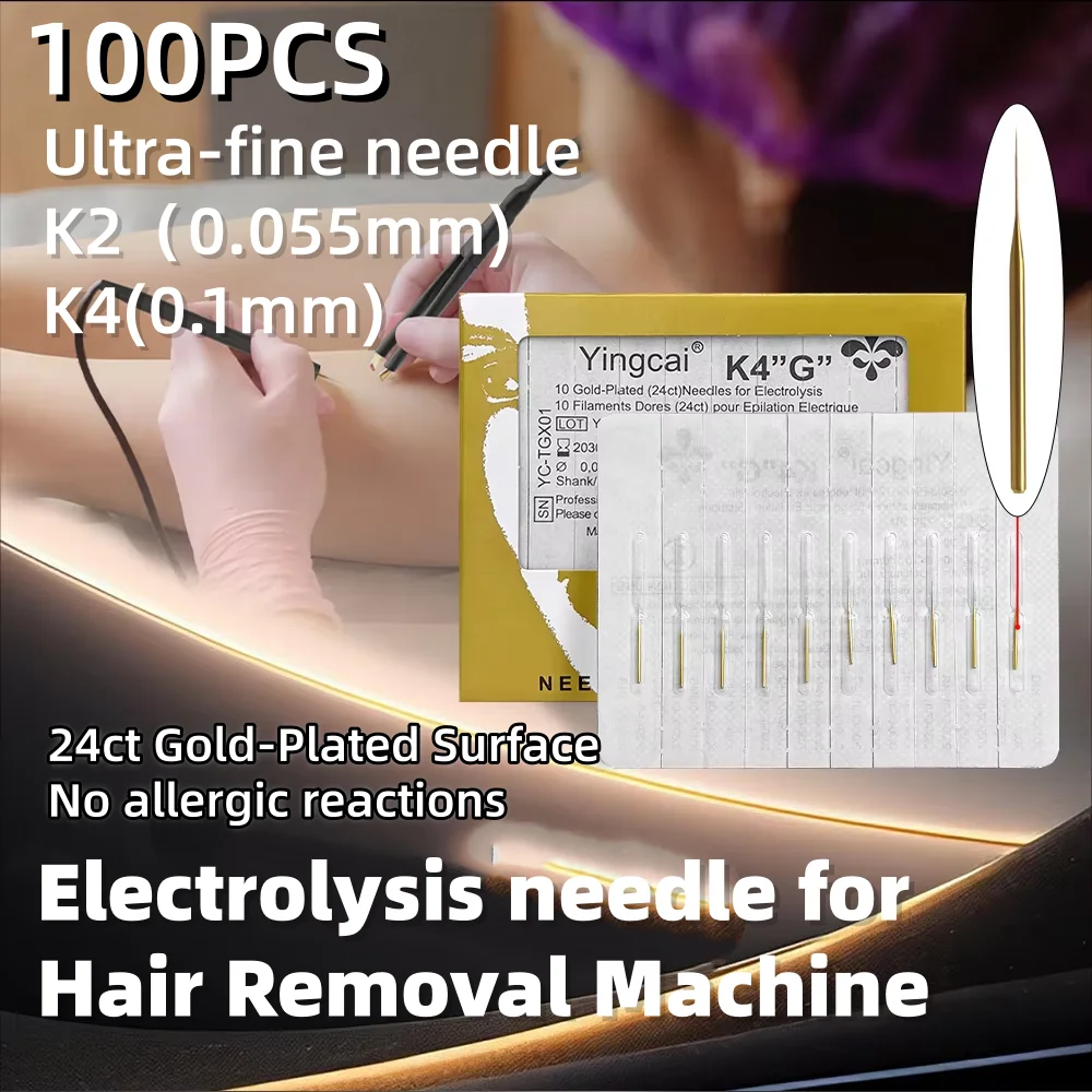 100pcs Electrolysis Hair Removal Needles K2/K4 0.05mm 0.1mm Ultra-fine Needle for Electrolysis Hair Removal Machine
100pcs Electrolysis Hair Removal Needles K2/K4 0.05mm 0.1mm Ultra-fine Needle for Electrolysis Hair Removal Machine