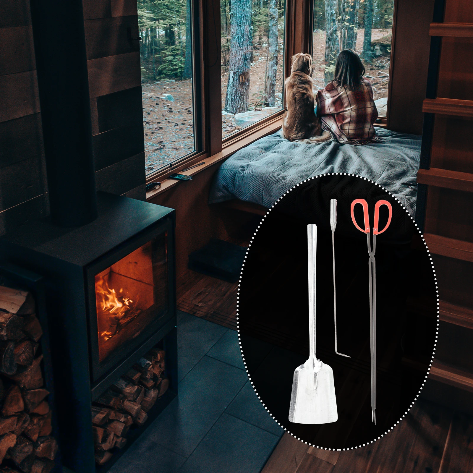 Fireplace Tools Set Iron Shovel Poker Hook Ergonomic Design Multi Purpose Corrosion Suitable Home
Fireplace Tools Set Iron Shovel Poker Hook Ergonomic Design Multi Purpose Corrosion Suitable Home