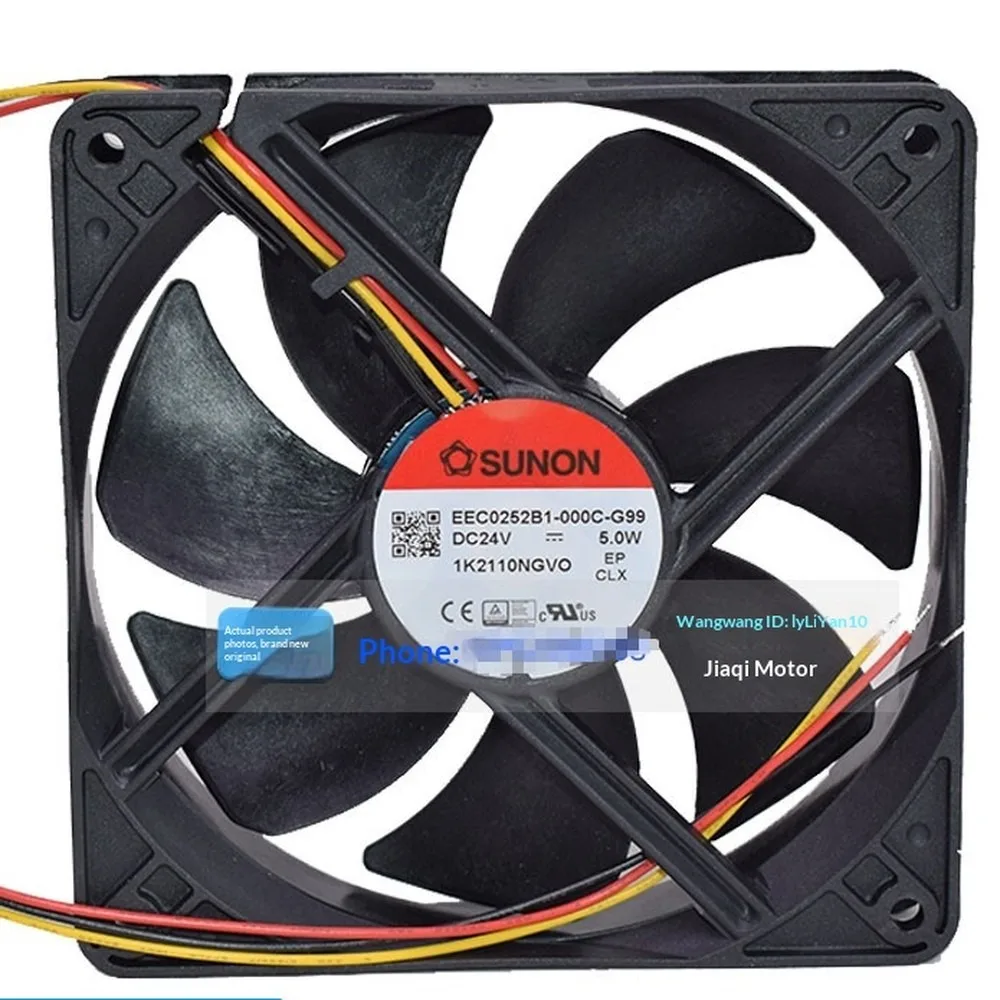For SUNON EEC0252B1-000C-G99 12CM 24V cabinet cooling fan
For SUNON EEC0252B1-000C-G99 12CM 24V cabinet cooling fan