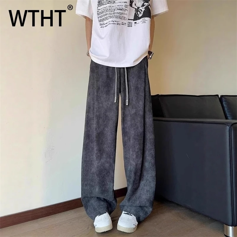 WTHT Fashion 2025 Summer Men's Tie Dye Drawing Do Old Design Pants Trendy Elastic High Waist Straight Trousers Male 2A0813
WTHT Fashion 2025 Summer Men's Tie Dye Drawing Do Old Design Pants Trendy Elastic High Waist Straight Trousers Male 2A0813