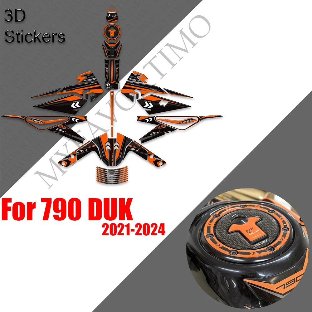 For 790 Duk 2021 - 2024 Motorcycle Fairing Fender Protector Tank Pad Side Grips Gas Fuel Oil Kit Knee Stickers moto Decals
For 790 Duk 2021 - 2024 Motorcycle Fairing Fender Protector Tank Pad Side Grips Gas Fuel Oil Kit Knee Stickers moto Decals