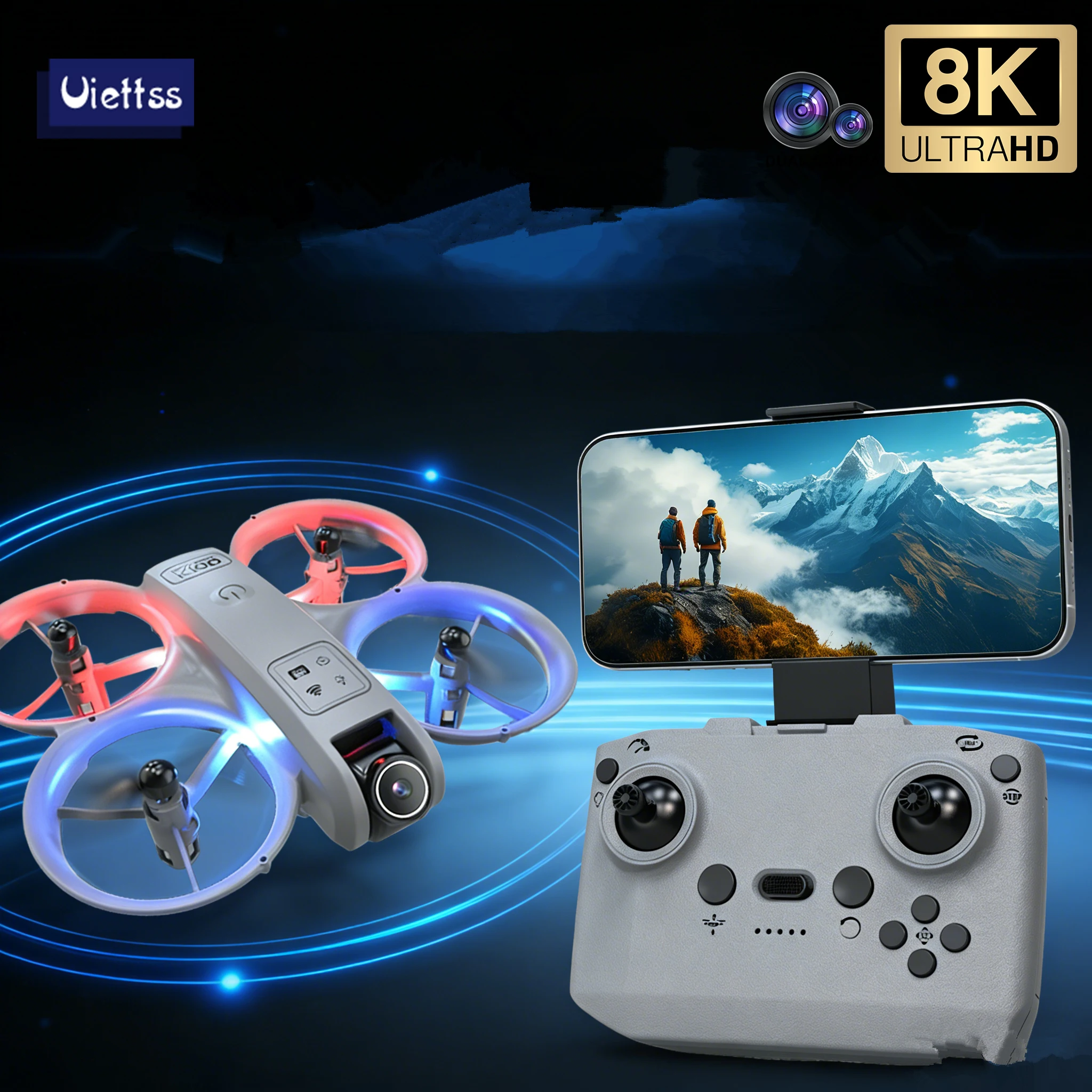 Мини-дрон K100 MAX с камерой 8K HD, Wi-Fi FPV, передачей видео в реальном времени, управлением, функцией обхода препятствий, для аэрофотосъемки, радиоуправляемый квадрокоптер
Мини-дрон K100 MAX с камерой 8K HD, Wi-Fi FPV, передачей видео в реальном времени, управлением, функцией обхода препятствий, для аэрофотосъемки, радиоуправляемый квадрокоптер