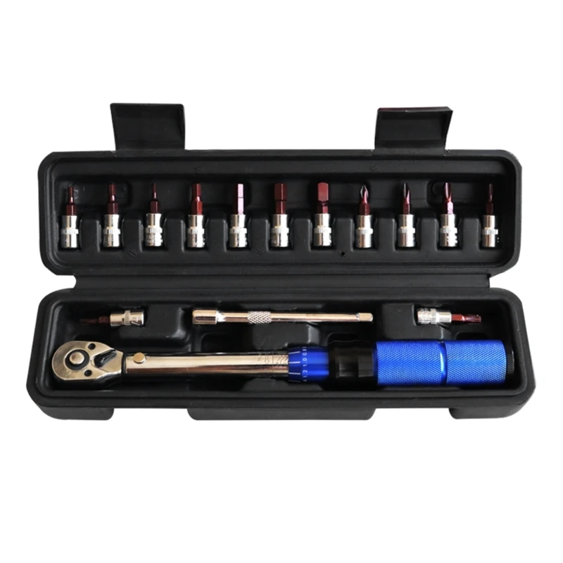 18 in 1 Torque Wrench Bicycles Set 1/4 Inch 2-24Nm Torque Wrench Motorcycle Repair Tool Socket Wrench Kits for Bicycles
18 in 1 Torque Wrench Bicycles Set 1/4 Inch 2-24Nm Torque Wrench Motorcycle Repair Tool Socket Wrench Kits for Bicycles