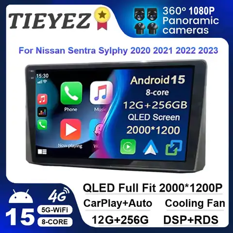 Android For 15 Nissan Sentra Sylphy 2020 2021 2022 2023 Car Radio Multimedia Player GPS Navigation Carplay Head Unit