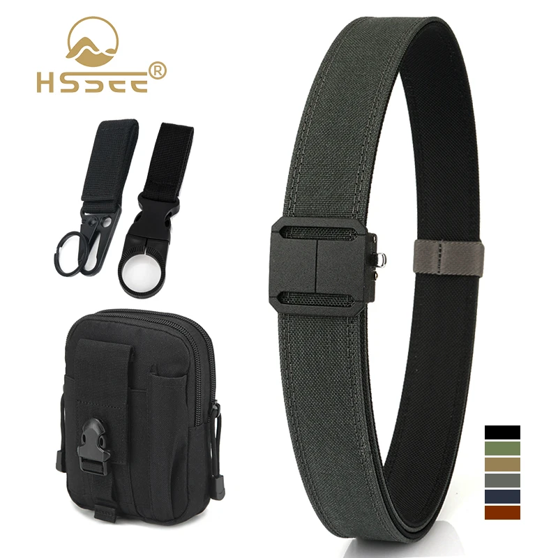 HSSEE New Military Belt for Men Sturdy Nylon Metal Automatic Buckle Rigid Duty Belt Tactical Outdoor Girdle IPSC Accessories
HSSEE New Military Belt for Men Sturdy Nylon Metal Automatic Buckle Rigid Duty Belt Tactical Outdoor Girdle IPSC Accessories