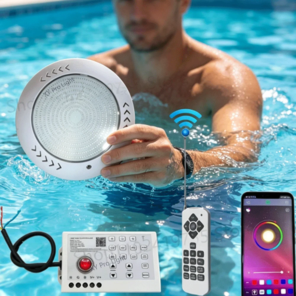 AC85-265V RGB LED Swimming Pool Light 18W DC12V Bluetooth APP Remote Control Outdoor Underwater Lamp Pond Piscina Luz Spotlight
AC85-265V RGB LED Swimming Pool Light 18W DC12V Bluetooth APP Remote Control Outdoor Underwater Lamp Pond Piscina Luz Spotlight