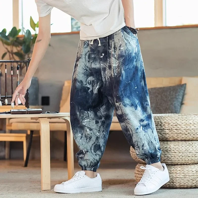 Men's Jogging Printed Drawstring Pendant Low Waisted Pants for Men's Autumn 2024 Loose Oversized Cotton and Linen Casual Pants
Men's Jogging Printed Drawstring Pendant Low Waisted Pants for Men's Autumn 2024 Loose Oversized Cotton and Linen Casual Pants