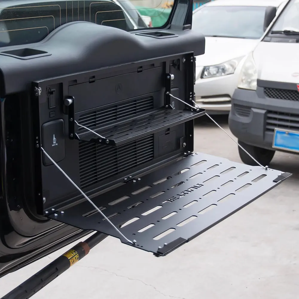 Alloy Tailgate Table Rear Door Cargo Luggage Carrier Foldable Shelf Storage Rack for Jetour Traveller T2 2023 2024
Alloy Tailgate Table Rear Door Cargo Luggage Carrier Foldable Shelf Storage Rack for Jetour Traveller T2 2023 2024