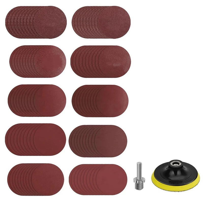 HLZS-4Inch Angle Grinder Sanding Discs, 100Pcs Sand Paper Discs With 4 Inch Hook And Loop Backing Pad & 1/4Inch Drill Adapter
HLZS-4Inch Angle Grinder Sanding Discs, 100Pcs Sand Paper Discs With 4 Inch Hook And Loop Backing Pad & 1/4Inch Drill Adapter