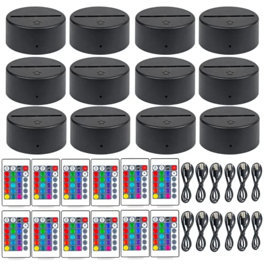 16 Colors 3D LED Night Light Base fit for DIY 3D Illusion Pattern on Acrylic Blanks for /Boys/Girls12 Sets 3D Night lamp with R
16 Colors 3D LED Night Light Base fit for DIY 3D Illusion Pattern on Acrylic Blanks for /Boys/Girls12 Sets 3D Night lamp with R