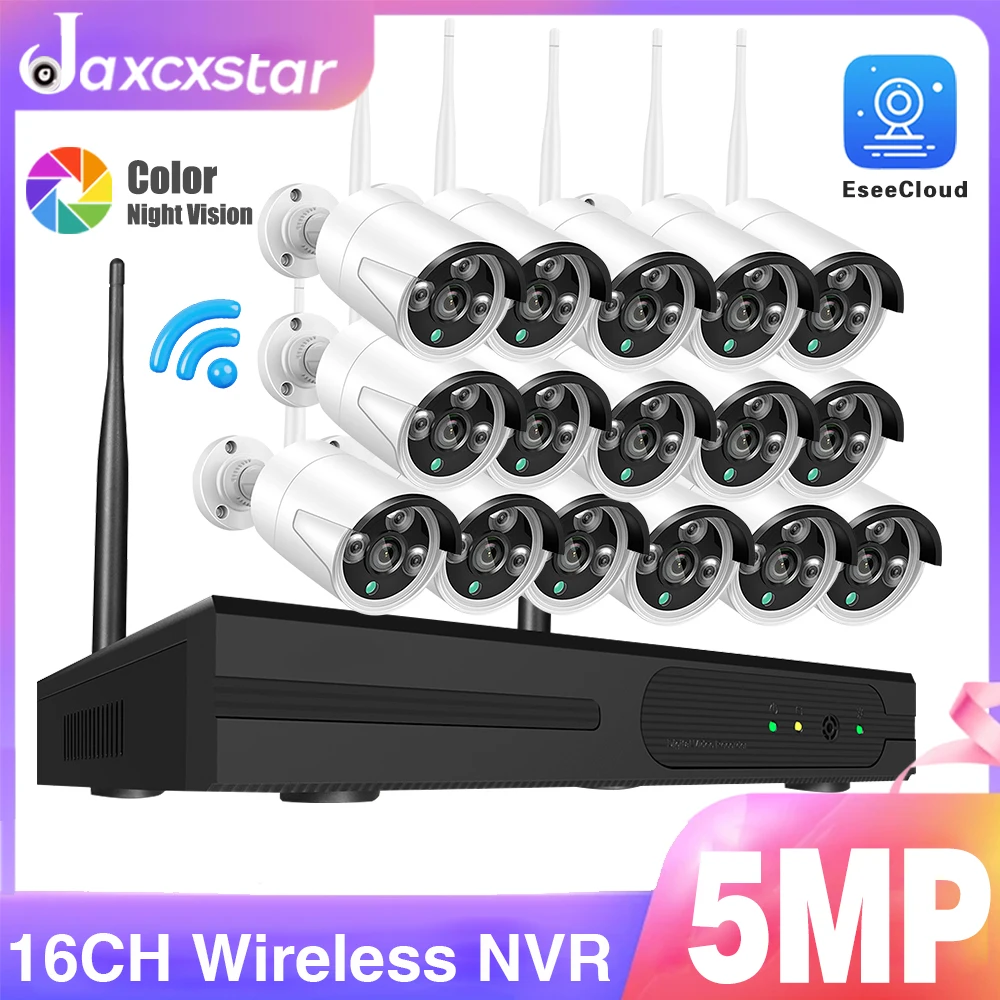 EseeCloud 16CH NVR 5MP WiFi CCTV System Kit Human Detection IR Night Vision P2P Outdoor Wireless IP Cameras Surveillance Kit
EseeCloud 16CH NVR 5MP WiFi CCTV System Kit Human Detection IR Night Vision P2P Outdoor Wireless IP Cameras Surveillance Kit