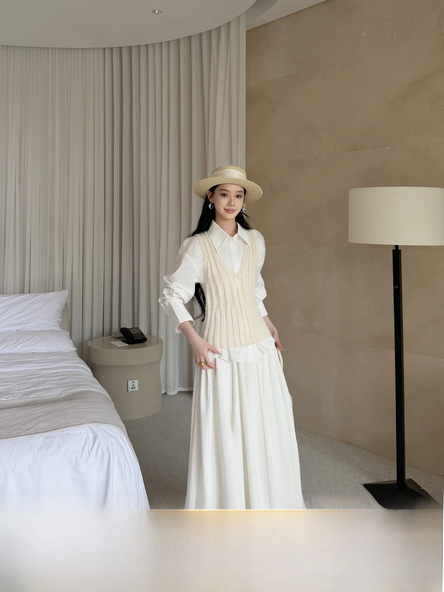 Limited Time Offer Women's Vest Top Half Skirt Elegant Simple Style Long Sleeve Shirt Collar Spring Fashion Ladies' Clothing
Limited Time Offer Women's Vest Top Half Skirt Elegant Simple Style Long Sleeve Shirt Collar Spring Fashion Ladies' Clothing
