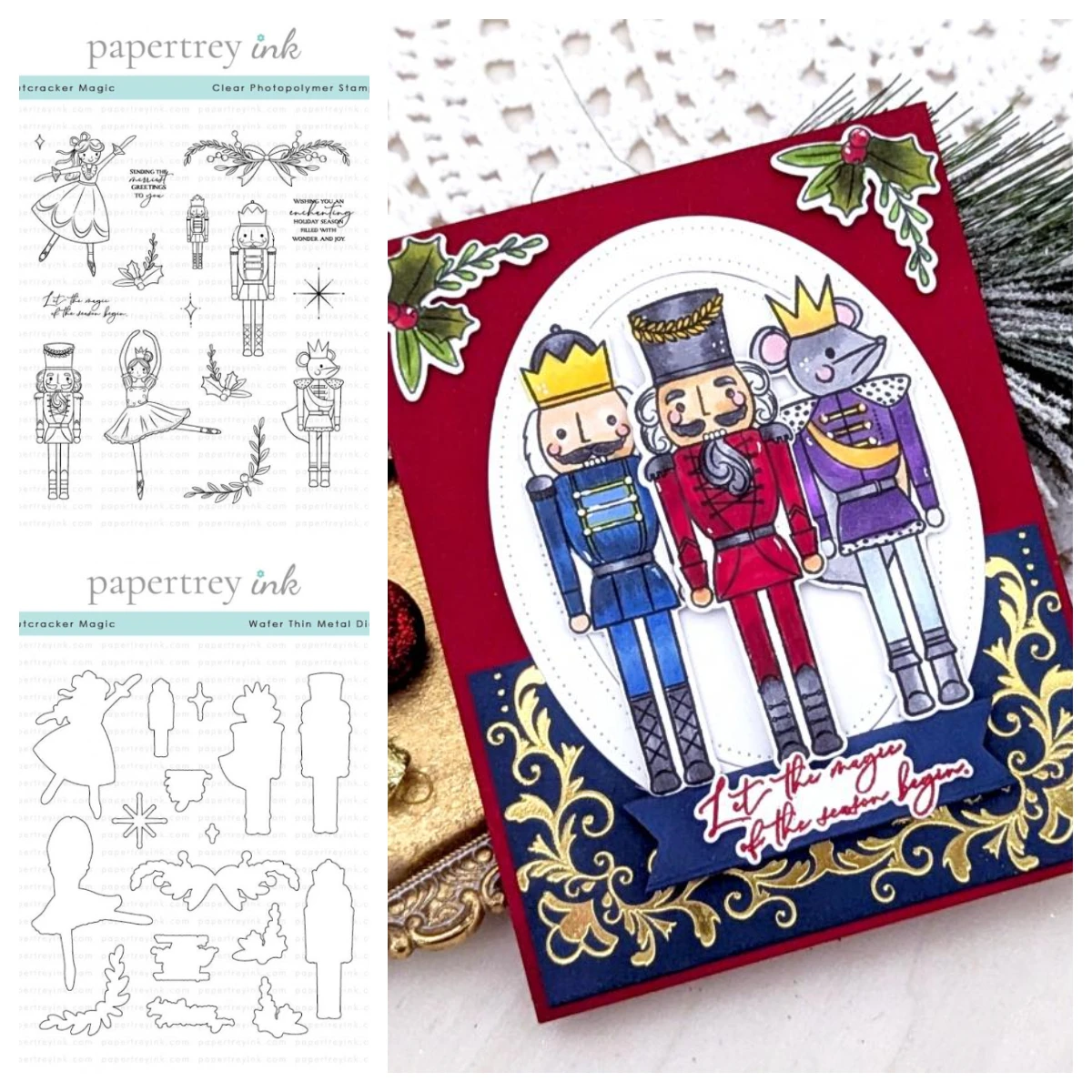 2025 New Reflections Dies and Stamp Christmas Nutcracker Magic Die Merry Motifs Happy Holidays Blessings Cards DIY Scrapbooking
2025 New Reflections Dies and Stamp Christmas Nutcracker Magic Die Merry Motifs Happy Holidays Blessings Cards DIY Scrapbooking