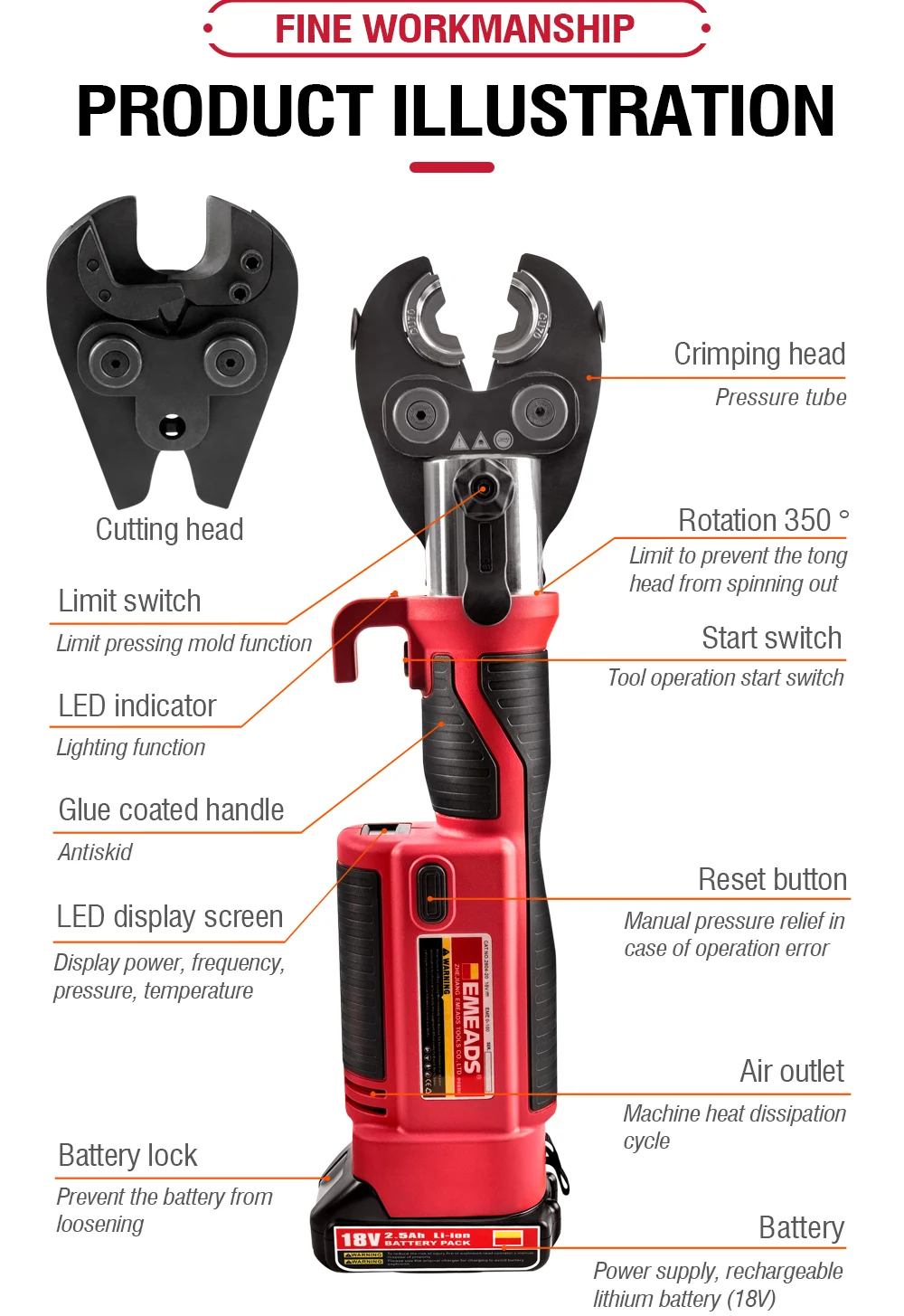 Pz-300c GES-300C-2 Portable Hydraulic Battery Powered Crimping and Cutting Tool Other Hydraulic Tools Plastic Box 17mm 3kgs 60KN
Pz-300c GES-300C-2 Portable Hydraulic Battery Powered Crimping and Cutting Tool Other Hydraulic Tools Plastic Box 17mm 3kgs 60KN