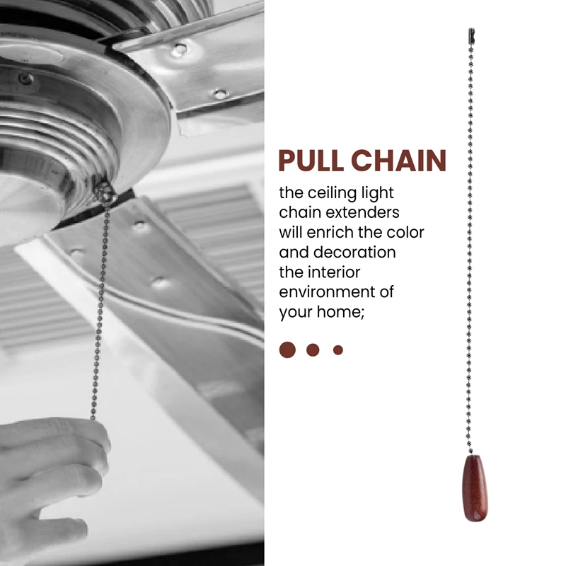 4 Pieces Ceiling Fan Chain Pulls Wooden Pull Chain Extension Pull Chain For Ceiling Light Lamp Fan Chain (Walnut Color)
4 Pieces Ceiling Fan Chain Pulls Wooden Pull Chain Extension Pull Chain For Ceiling Light Lamp Fan Chain (Walnut Color)