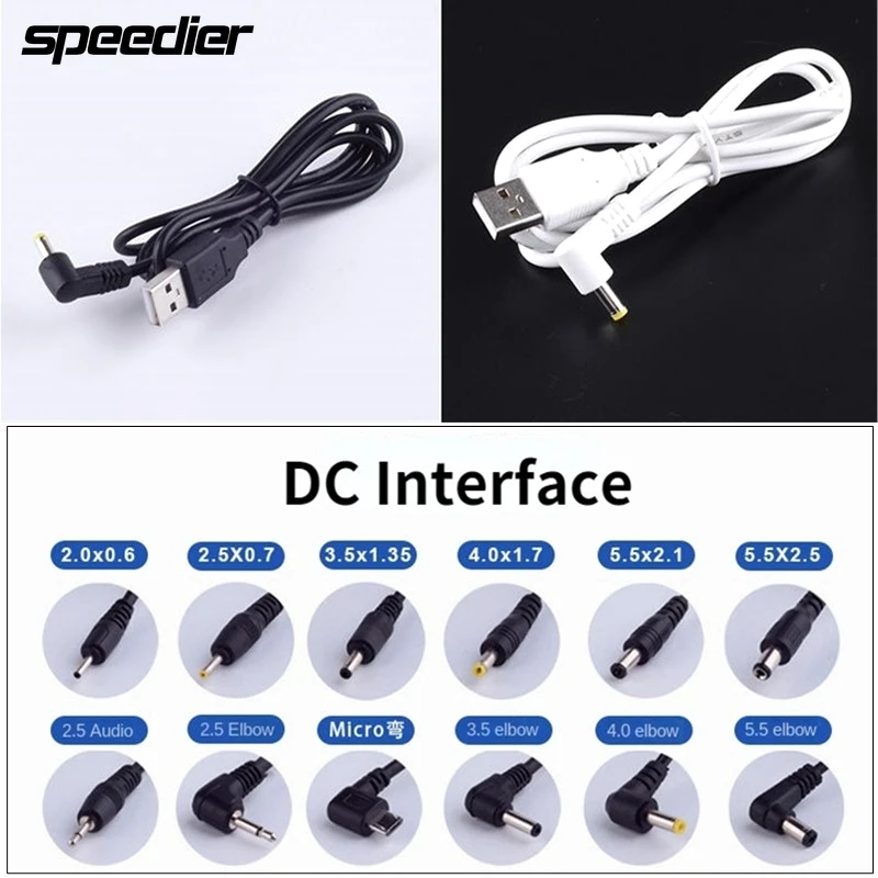 Черно-белый USB-порт Кабель питания 5 В DC Jack Аудиоразъем 2,0*0,6 мм 2,5*0,7 мм 3,5*1,35 мм 4,0*1,7 мм 5,5*2,1 мм 5,5*2,5 мм 3,5 мм 2,5 мм
Черно-белый USB-порт Кабель питания 5 В DC Jack Аудиоразъем 2,0*0,6 мм 2,5*0,7 мм 3,5*1,35 мм 4,0*1,7 мм 5,5*2,1 мм 5,5*2,5 мм 3,5 мм 2,5 мм
