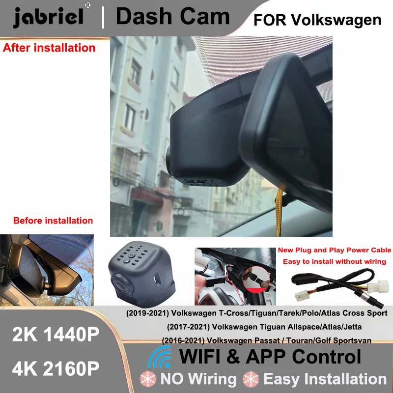 2K 4K Wifi Dash Cam Car DVR for Volkswagen Tiguan Tarek Atlas Polo Passat Touran Taigun Golf Arteon Sharan Arteon Multivan Skoda
2K 4K Wifi Dash Cam Car DVR for Volkswagen Tiguan Tarek Atlas Polo Passat Touran Taigun Golf Arteon Sharan Arteon Multivan Skoda