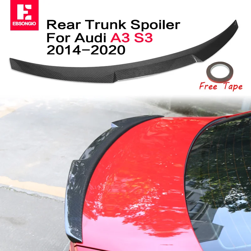 M4 Style For Audi A3 S3 Sedan 2014-2020 High Quality Real Carbon Fiber Rear Roof Spoiler Trunk Wing Boot Cover Accessories
M4 Style For Audi A3 S3 Sedan 2014-2020 High Quality Real Carbon Fiber Rear Roof Spoiler Trunk Wing Boot Cover Accessories