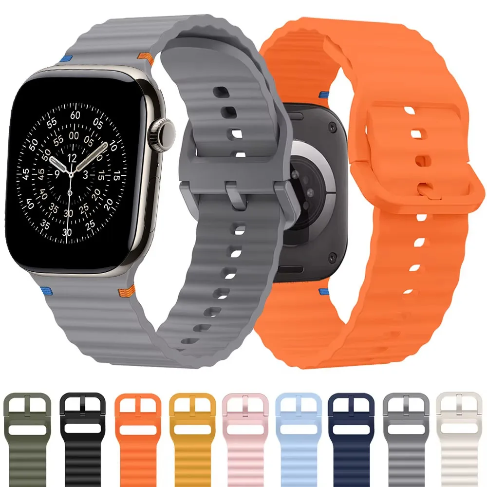 Soft Silicone Band for Apple Watch Strap 45/46/44mm 42mm 41mm 40mm 49mm Sport Bracelet iWatch Series Ultra 3 11 10 9 8 7 SE 6 5
Soft Silicone Band for Apple Watch Strap 45/46/44mm 42mm 41mm 40mm 49mm Sport Bracelet iWatch Series Ultra 3 11 10 9 8 7 SE 6 5