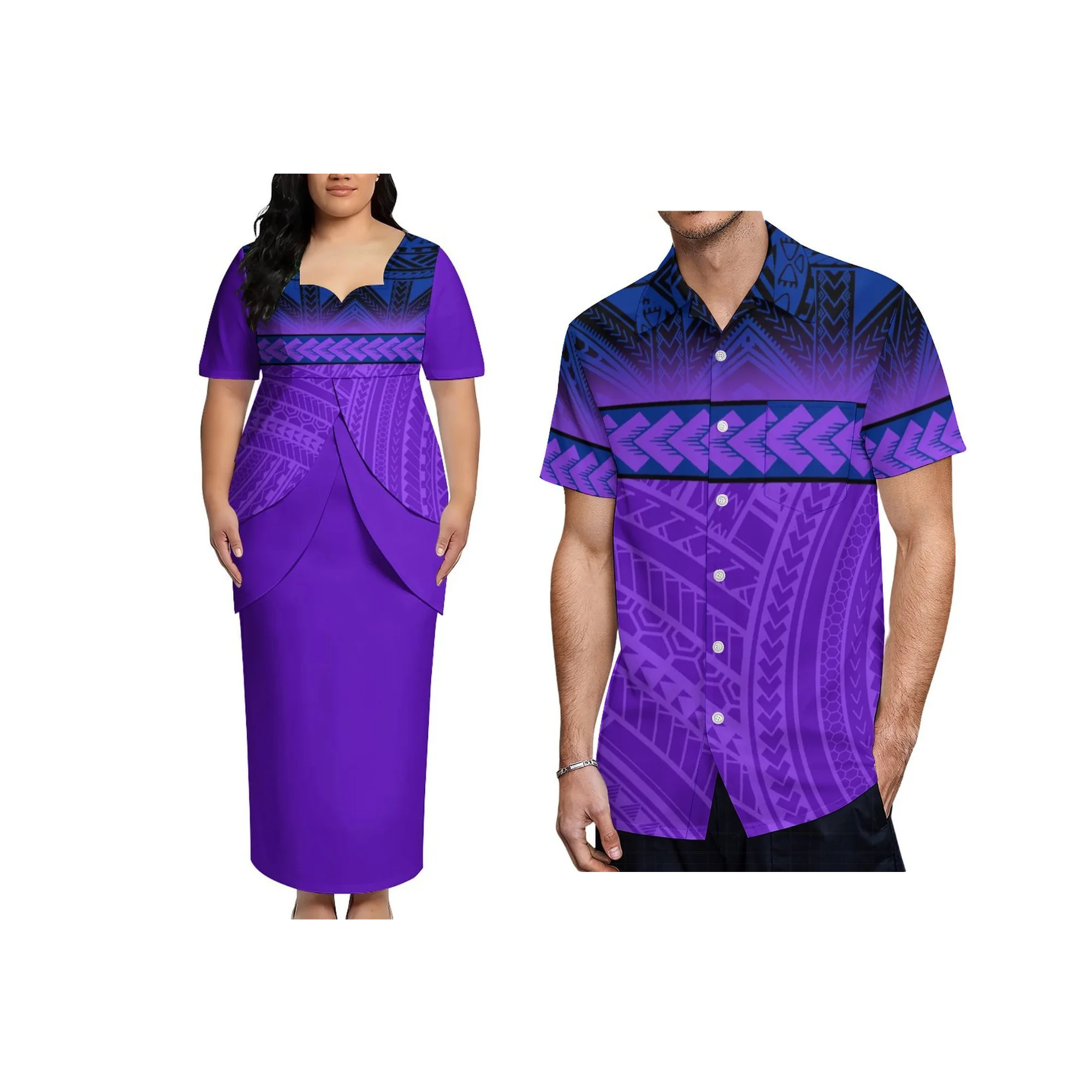 Popular Lady Polynesian Tribal Print Customized Plus Size Puletasi Dress Two Pieces Sets Maxi Dress
Popular Lady Polynesian Tribal Print Customized Plus Size Puletasi Dress Two Pieces Sets Maxi Dress