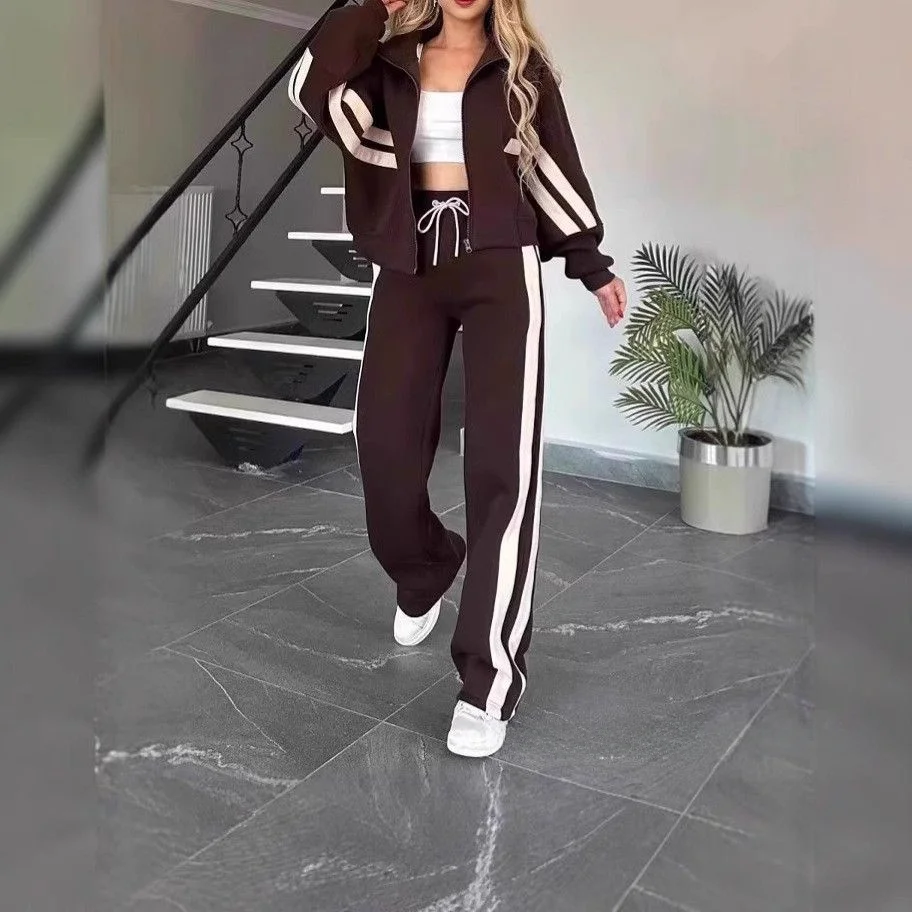 Y2K Striped Zipper Top And Jacket Women's Casual Sportswear Set Long Sleeve Long Pants Fashionable Three-Piece Winter Outfit
Y2K Striped Zipper Top And Jacket Women's Casual Sportswear Set Long Sleeve Long Pants Fashionable Three-Piece Winter Outfit