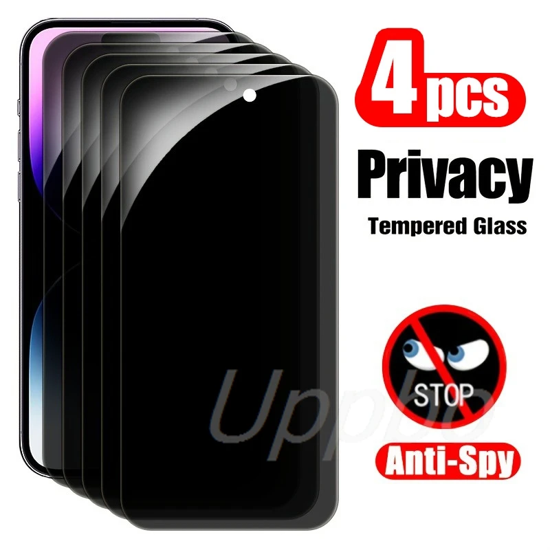4Pcs Privacy Screen Protector For iPhone 17 16 Pro Max 11 13 15 14 12 XR X Xs 7 8 Plus SE 6 Tempered Glass Anti Spy Film
4Pcs Privacy Screen Protector For iPhone 17 16 Pro Max 11 13 15 14 12 XR X Xs 7 8 Plus SE 6 Tempered Glass Anti Spy Film