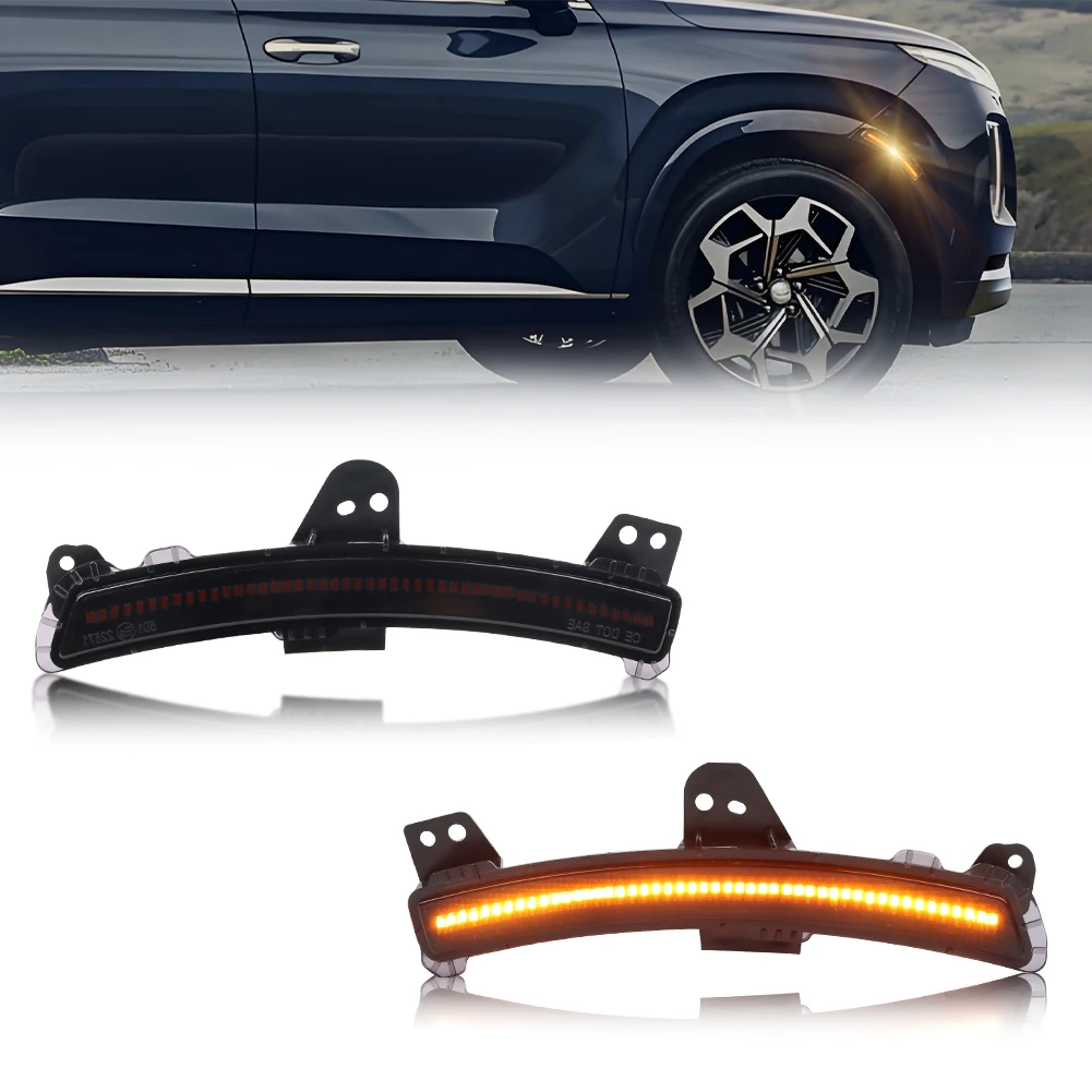 2Pcs Front Bumper Side Marker Light Turn Signal Light Turn Warning Light With Full LED For 2020 2021 2022 Hyundai Palisade
2Pcs Front Bumper Side Marker Light Turn Signal Light Turn Warning Light With Full LED For 2020 2021 2022 Hyundai Palisade