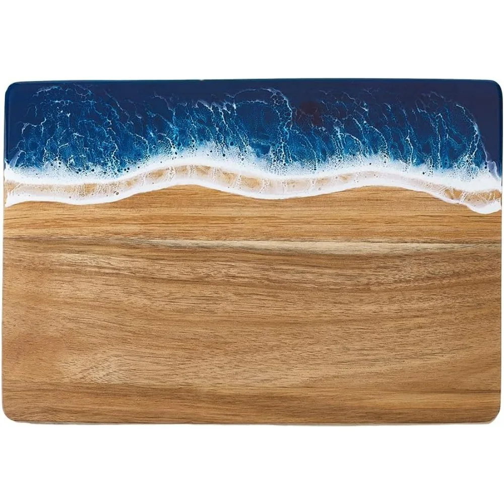 1Pc Acacia Wood Cutting Board Resin Rectangle With Blue Wave Pattern 14x10 Inches Ocean Wooden Spliced Board for Gif
1Pc Acacia Wood Cutting Board Resin Rectangle With Blue Wave Pattern 14x10 Inches Ocean Wooden Spliced Board for Gif