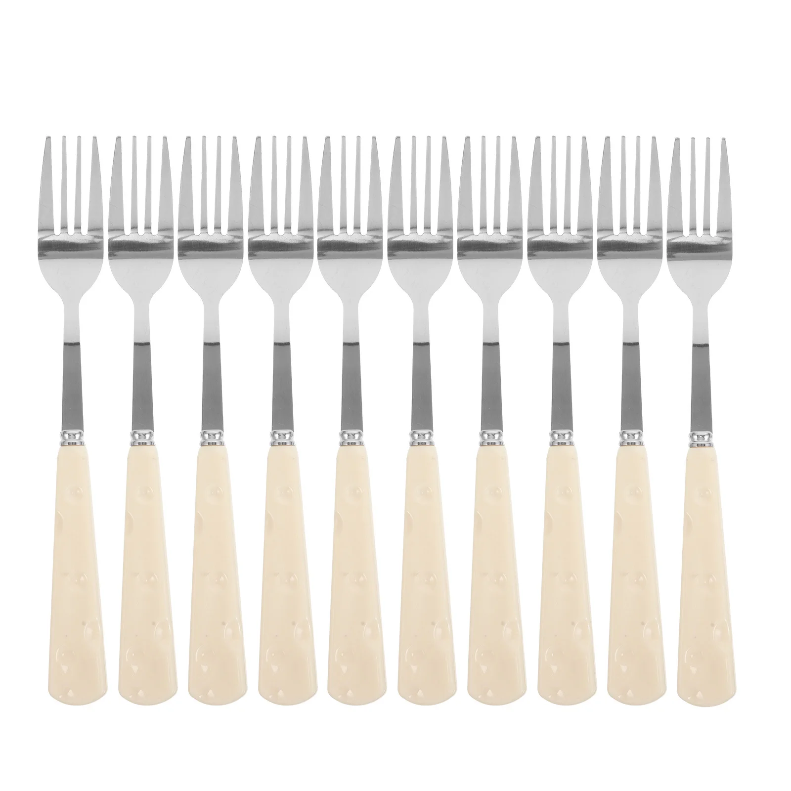 10Pcs Cheese Forks Stainless Steel Faux Ceramic Handle Durable Elegant Dessert Forks for Wedding Birthday Home Tableware
10Pcs Cheese Forks Stainless Steel Faux Ceramic Handle Durable Elegant Dessert Forks for Wedding Birthday Home Tableware