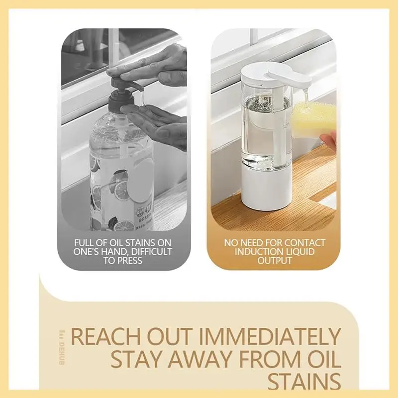 Kitchen 500Ml USB Rechargeable Soap Dispenser High Capacity Detergent Bathroom Dispenser
Kitchen 500Ml USB Rechargeable Soap Dispenser High Capacity Detergent Bathroom Dispenser