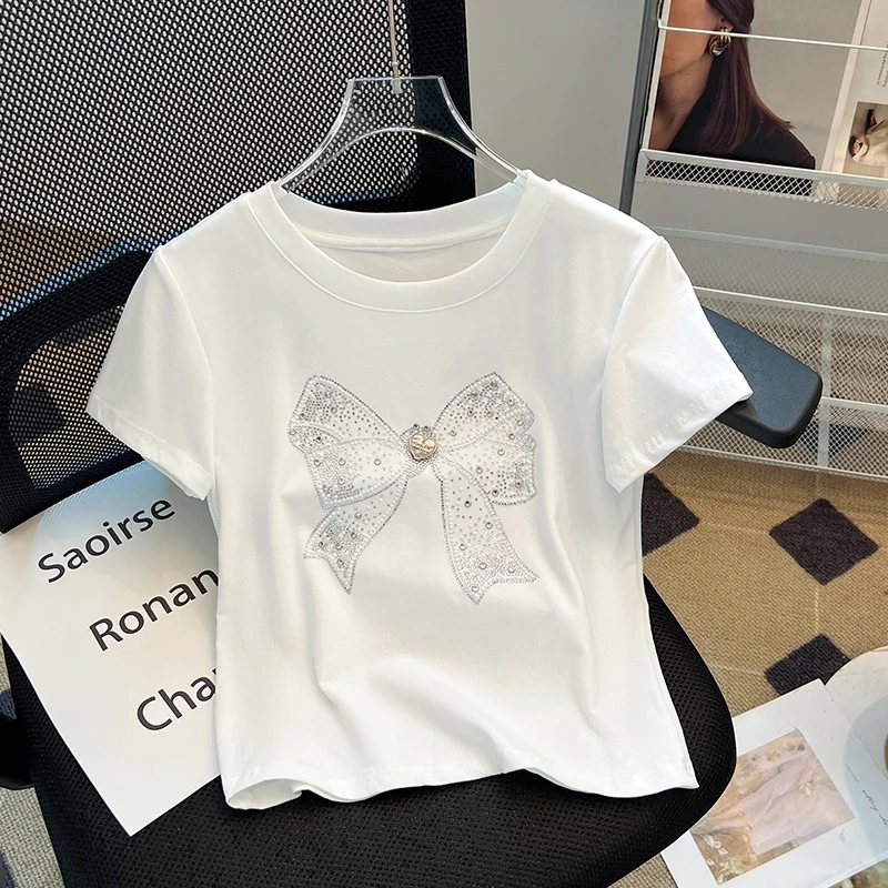 Футболка в стиле Харадзюку для девочек с бабочками y2k, топы, эстетичные летние детские футболки, топы, уличная одежда, готические винтажные укороченные топы, женская одежда