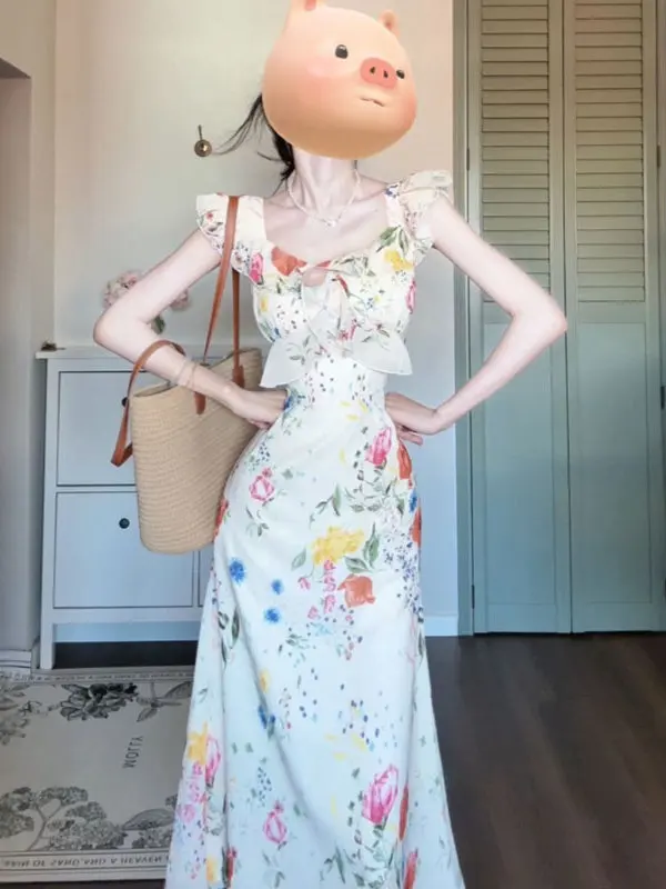 Retro Unique Beautiful Floral Print Tea Break Dress Slim Fit Summer Trendy Cotton High Waist V Neck Sleeveless Dress
Retro Unique Beautiful Floral Print Tea Break Dress Slim Fit Summer Trendy Cotton High Waist V Neck Sleeveless Dress