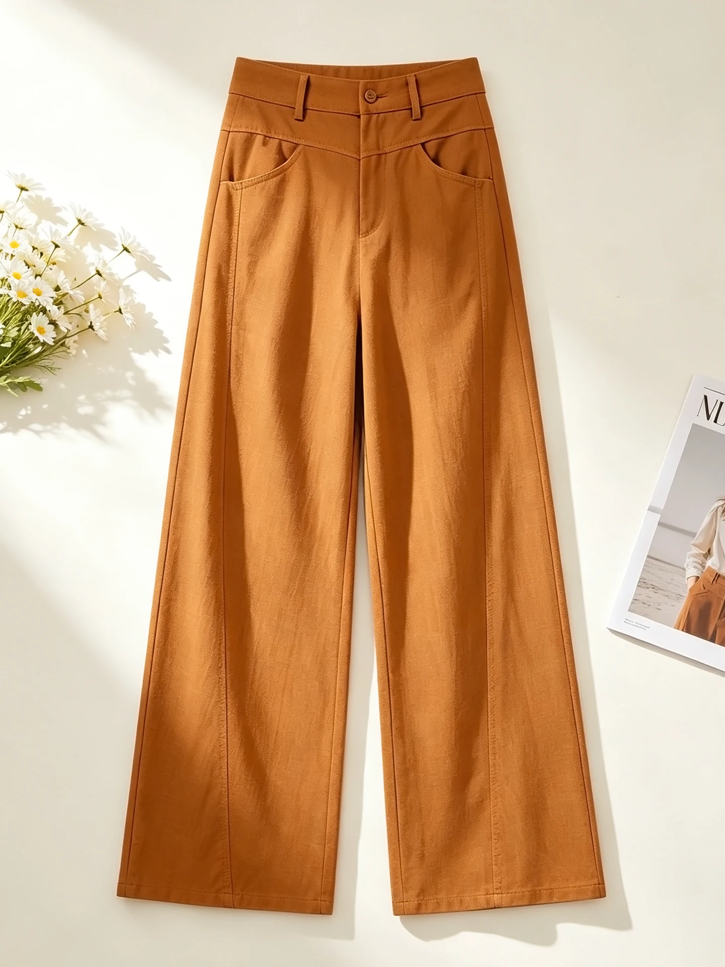 High Waist Linen Wide Leg Pants Women Summer Thin Casual Straight Sun Protection Ice Silk Bend Knife Pants Dream Wisdom
High Waist Linen Wide Leg Pants Women Summer Thin Casual Straight Sun Protection Ice Silk Bend Knife Pants Dream Wisdom