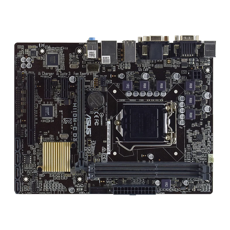 ASUS H110M-C D3. Используемая материнская плата с разъемом LGA 1151. для процессоров Intel 6th Core i3 i5 i7. 2x DIMM Макс. 16 ГБ DDR3 Micro ATX
ASUS H110M-C D3. Используемая материнская плата с разъемом LGA 1151. для процессоров Intel 6th Core i3 i5 i7. 2x DIMM Макс. 16 ГБ DDR3 Micro ATX