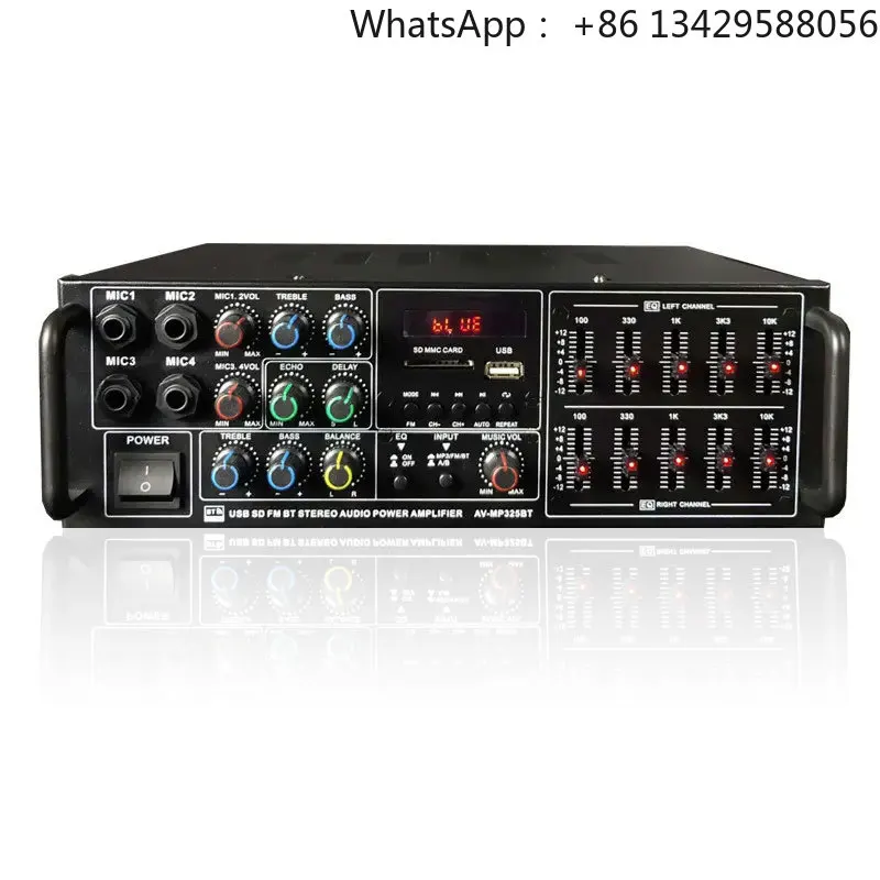 VIRE 325BT 2*200W Subwoofer HiFi Home Digital Amplifier Independent Control Equalizer 4 Way Microphone Audio Stereo Digital AMP
VIRE 325BT 2*200W Subwoofer HiFi Home Digital Amplifier Independent Control Equalizer 4 Way Microphone Audio Stereo Digital AMP