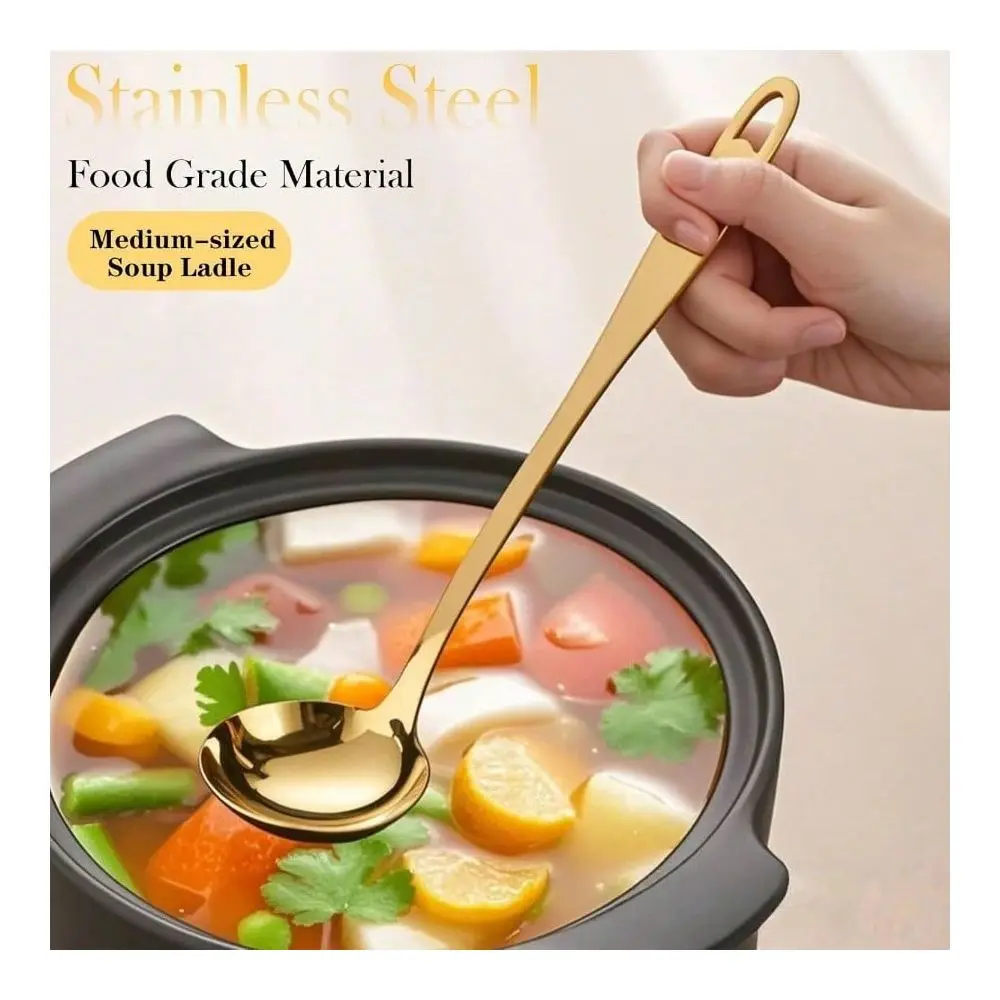 Ladle 304 Stainless Steel 12.2Inch Metal Ladle, Large Soup Spoon With Long Handle Serving, Cooking, Stirring, Serving Soups, Si
Ladle 304 Stainless Steel 12.2Inch Metal Ladle, Large Soup Spoon With Long Handle Serving, Cooking, Stirring, Serving Soups, Si