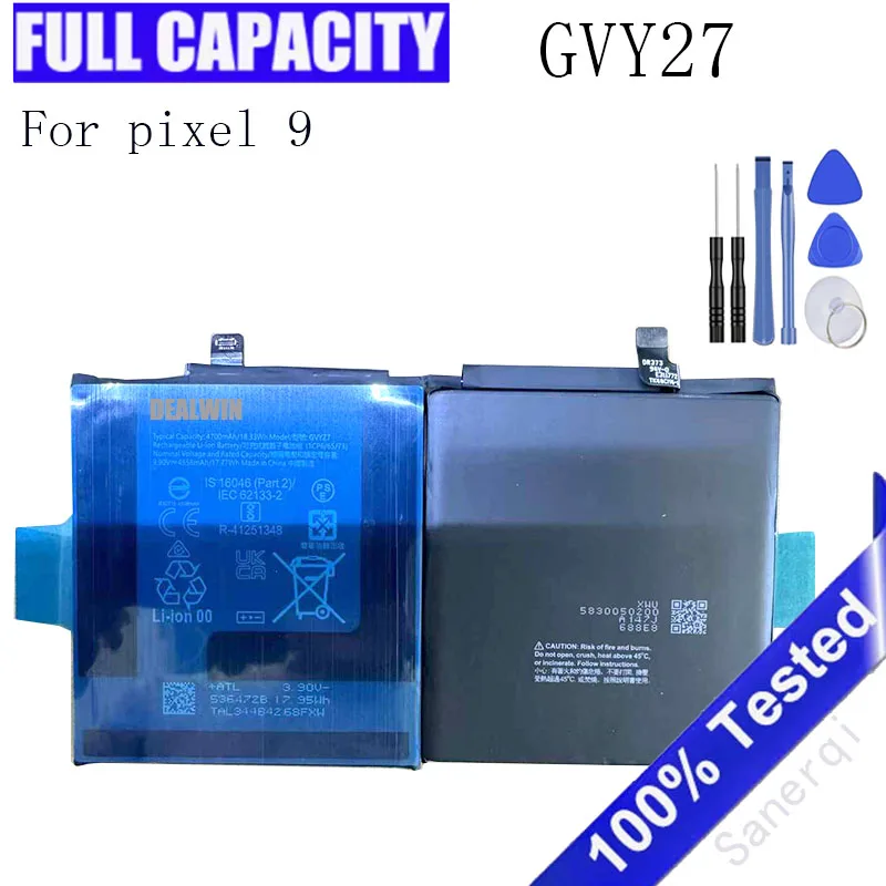 100% New Battery GVY27 Factory Replacement Mobile Phone Battery For Pixel 9 Battery Bateria + Tools
100% New Battery GVY27 Factory Replacement Mobile Phone Battery For Pixel 9 Battery Bateria + Tools