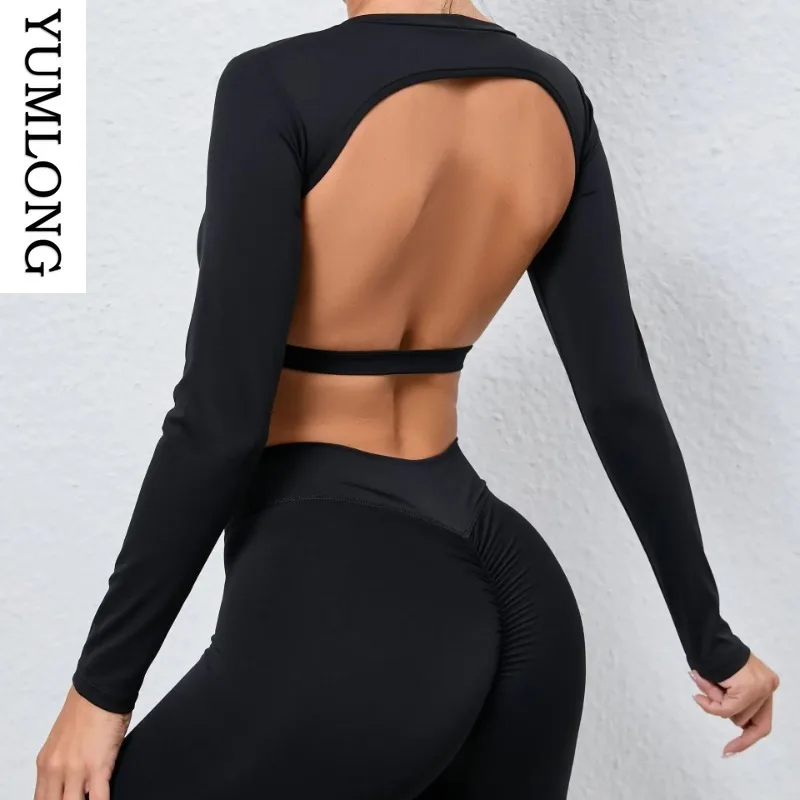 Women Yoga Crop Top Long Sleeve Sexy Backless Breathable Quick Dry Gym Fitness Workout Comfortable Activewear 2025 New
Women Yoga Crop Top Long Sleeve Sexy Backless Breathable Quick Dry Gym Fitness Workout Comfortable Activewear 2025 New