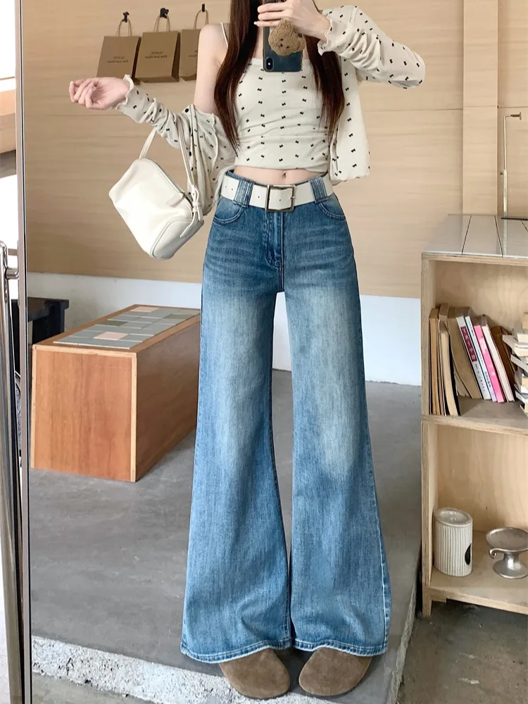 Retro American Blue Washed Jeans Women's Slimming Floor-Length Pants High Waist Casual Style Spring Fashion Ladies' Denim
Retro American Blue Washed Jeans Women's Slimming Floor-Length Pants High Waist Casual Style Spring Fashion Ladies' Denim