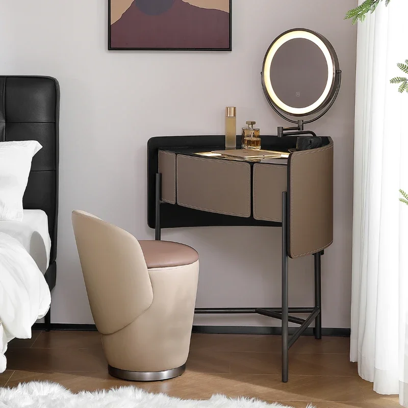 Corner Luxury Black Vanity Table Chair Jewelry Compact Mirror Bedroom Dressers Drawers Stool Coiffeuse De Chambre Furniture
Corner Luxury Black Vanity Table Chair Jewelry Compact Mirror Bedroom Dressers Drawers Stool Coiffeuse De Chambre Furniture
