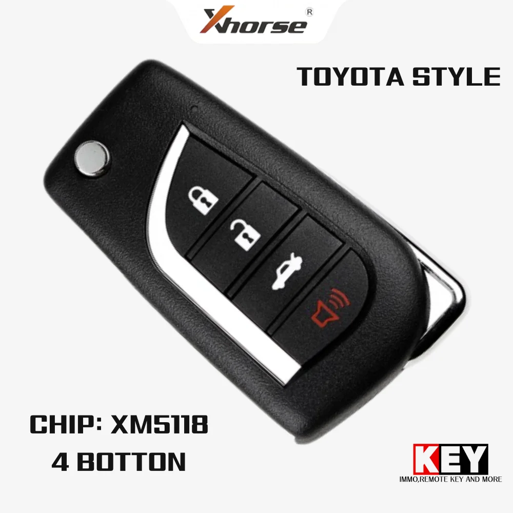 Xhorse XKTO12EN 2ndGeneration Wire Remote Key Toyota Flip 4 Buttons Compatible with KEYTOOL PLUS/MAX PRO/MINI KEY TOOL
Xhorse XKTO12EN 2ndGeneration Wire Remote Key Toyota Flip 4 Buttons Compatible with KEYTOOL PLUS/MAX PRO/MINI KEY TOOL