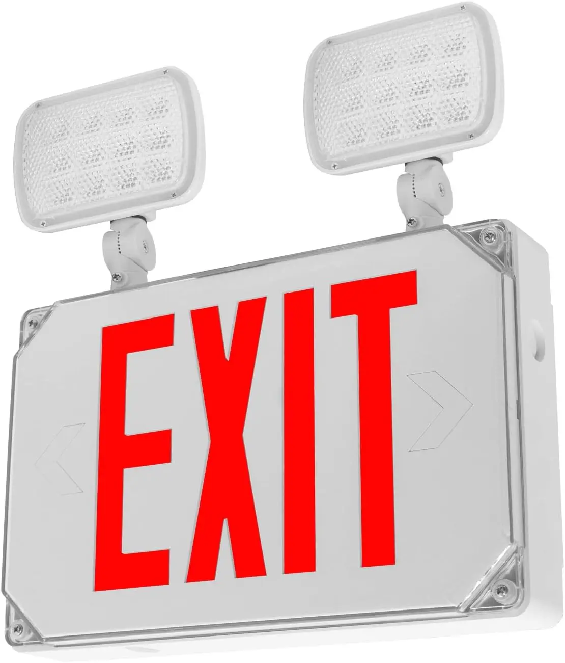 Lfi Lights | Wet Location Rated Combo Red Exit Sign With Emergency Lights | White Housing | All Led | Two Adjustable Heads |
Lfi Lights | Wet Location Rated Combo Red Exit Sign With Emergency Lights | White Housing | All Led | Two Adjustable Heads |