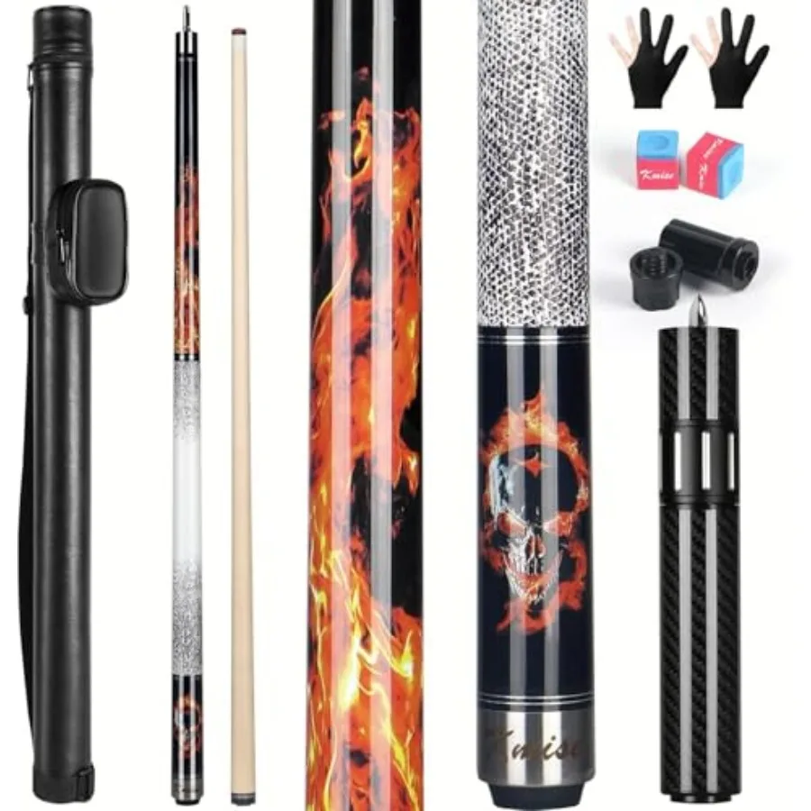 Professional Pool Cue Stick, 18 19 Canadian Maple Cue Sticks, Low Deflection Shaft with Telescopic Extension Cue
Professional Pool Cue Stick, 18 19 Canadian Maple Cue Sticks, Low Deflection Shaft with Telescopic Extension Cue