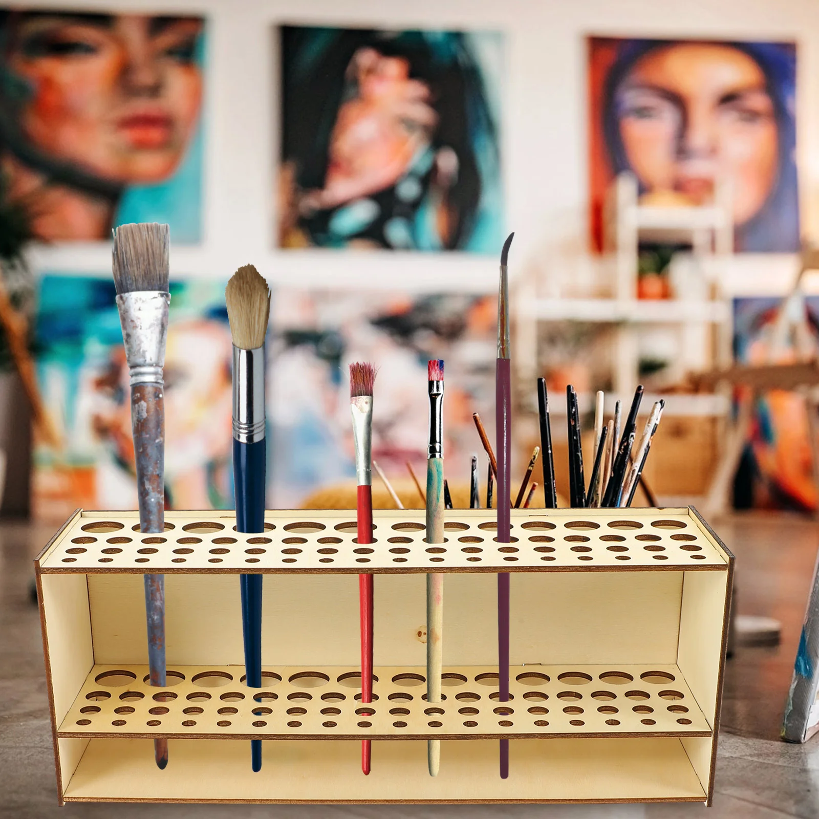Paint Brush Stand Wall-Mounted Freestanding Detachable Wooden Bracket Desktop Storage Tool Holder Pen Makeup Student Container
Paint Brush Stand Wall-Mounted Freestanding Detachable Wooden Bracket Desktop Storage Tool Holder Pen Makeup Student Container